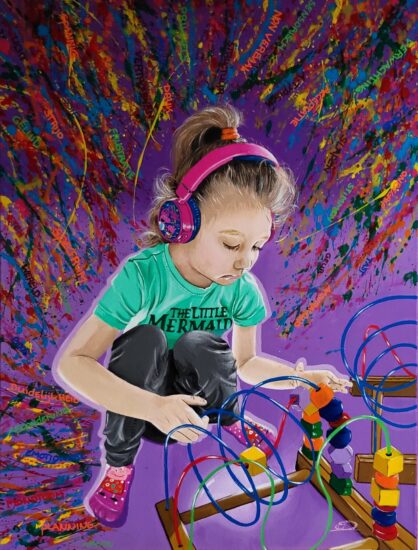 Silent play in colored mind